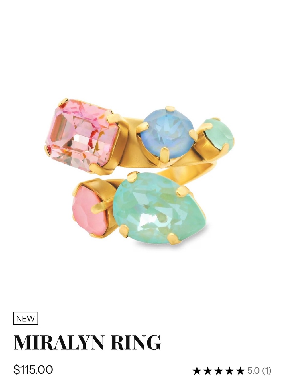 TOVA Miralyn Ring NWT - Fairy Dust Collection